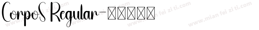 CorpoS Regular字体转换